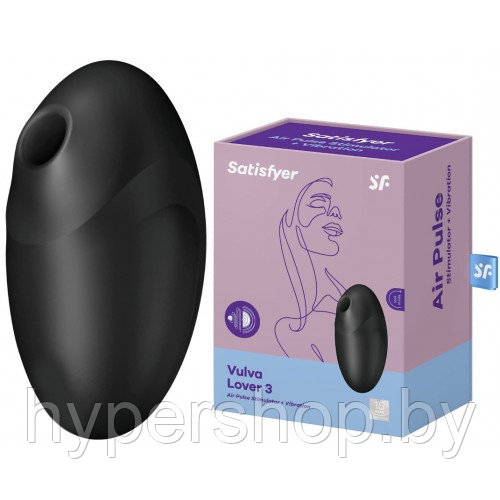 Вакуумно-волновой стимулятор клитора с вибрацией Satisfyer Vulva Lover 3 черный