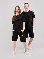 Комплект(шорты + футболка) чёрный Nike / летний спортивный костюм OVERSIZE