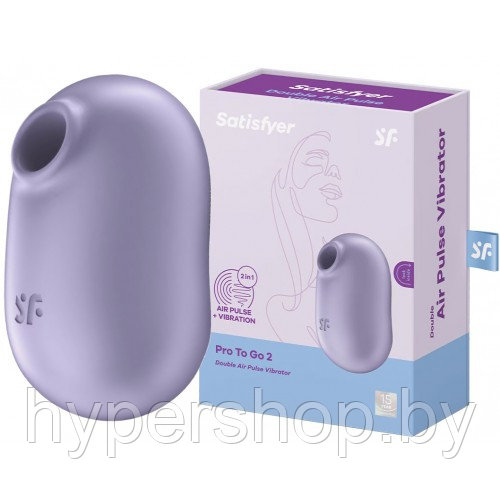 Вакуумно-волновой стимулятор с вибрацией Satisfyer Pro To Go 2 фиолетовый