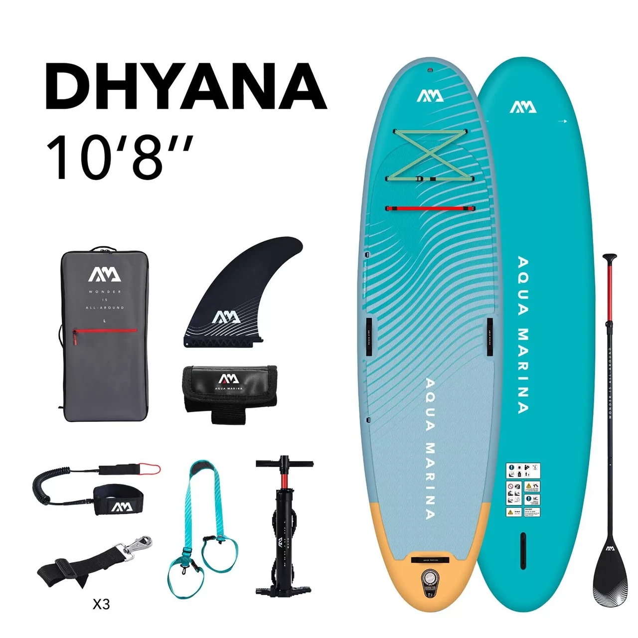 Доска SUP Board надувная (Сап Борд) для йоги Aqua Marina Dhyana 10.8