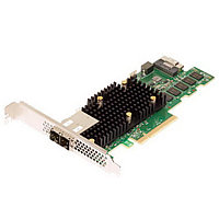 9580-8I8E SGL (05-50076-00) PCIe 4.0 x8 LP, SAS/SATA/NVMe, RAID 0,1,5,6,10,50,60, 16port(1 * int SFF8654 + 2 *