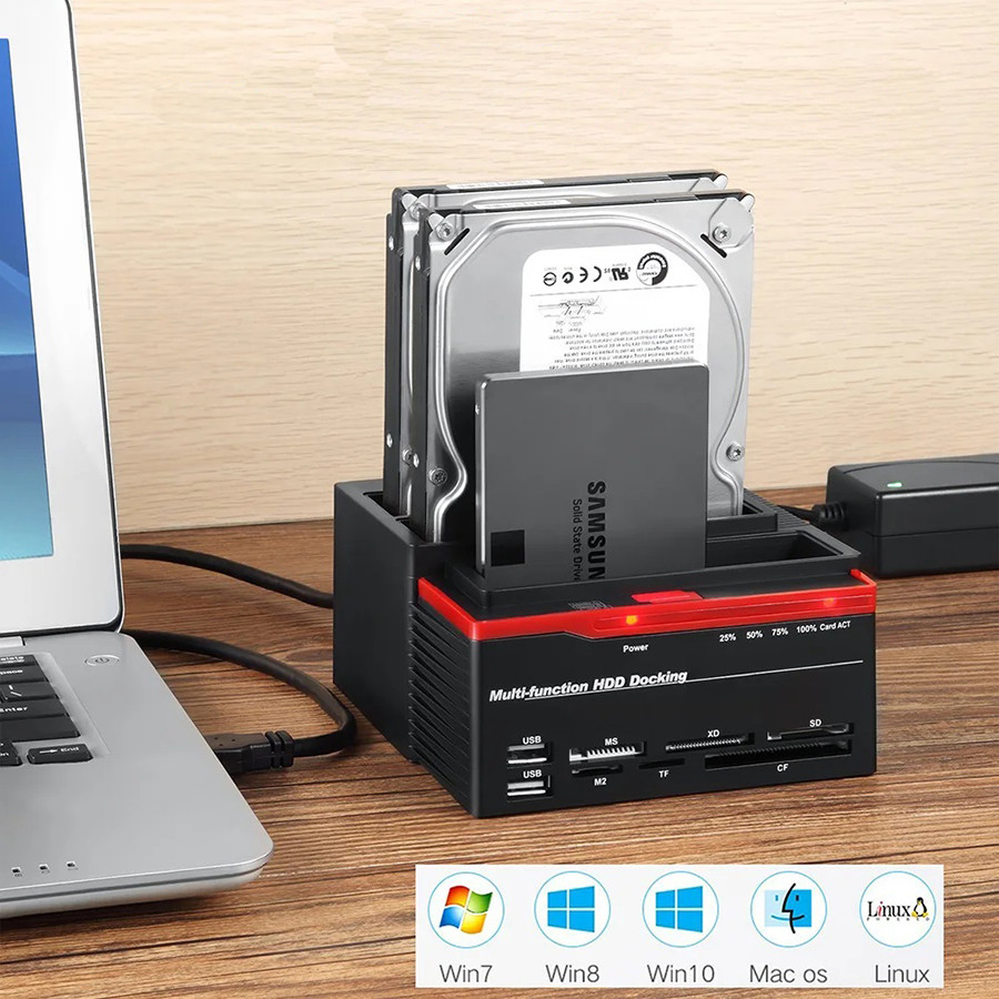 Док-станция - адаптер для жестких дисков USB3.0 - IDE/2xSATA, model 893U3 555315 - фото 5 - id-p138140249