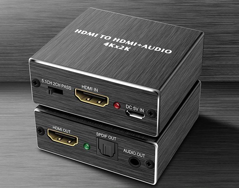 Адаптер - переходник HDMI - HDMI 4K - оптика (Toslink/SPDIF) - jack 3.5mm (AUX) 555923 - фото 2 - id-p225058817