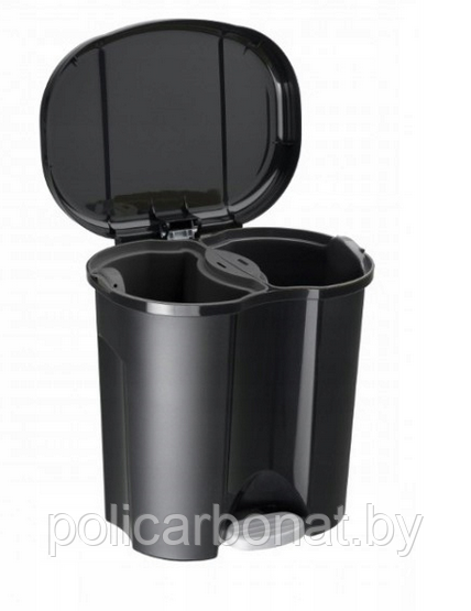 Урна для мусора Duo 2 x 10 л, черный - фото 4 - id-p183733139