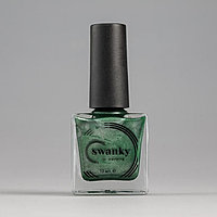 Swanky Stamping, Лак для стемпинга Metallic 08 -- Темно-зеленый (10 мл)