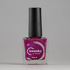 Swanky Stamping, Лак для стемпинга Metallic 10 - Красно-пурпурный (10 мл)