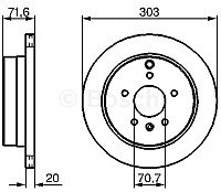Тормозной диск Bosch 0986479268