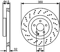 Тормозной диск Bosch 0986479412