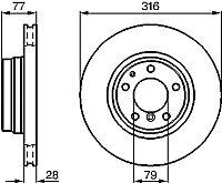 Тормозной диск Bosch 0986478622