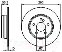 Тормозной диск Bosch 0986478626