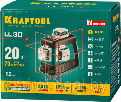 Лазерный нивелир Kraftool LL-3D / 34640_z01 - фото 5 - id-p226858228