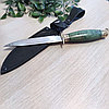 Нож Финка НКВД Х12МФ кованая (зеленая рукоять), фото 7
