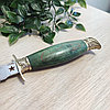 Нож Финка НКВД Х12МФ кованая (зеленая рукоять), фото 4