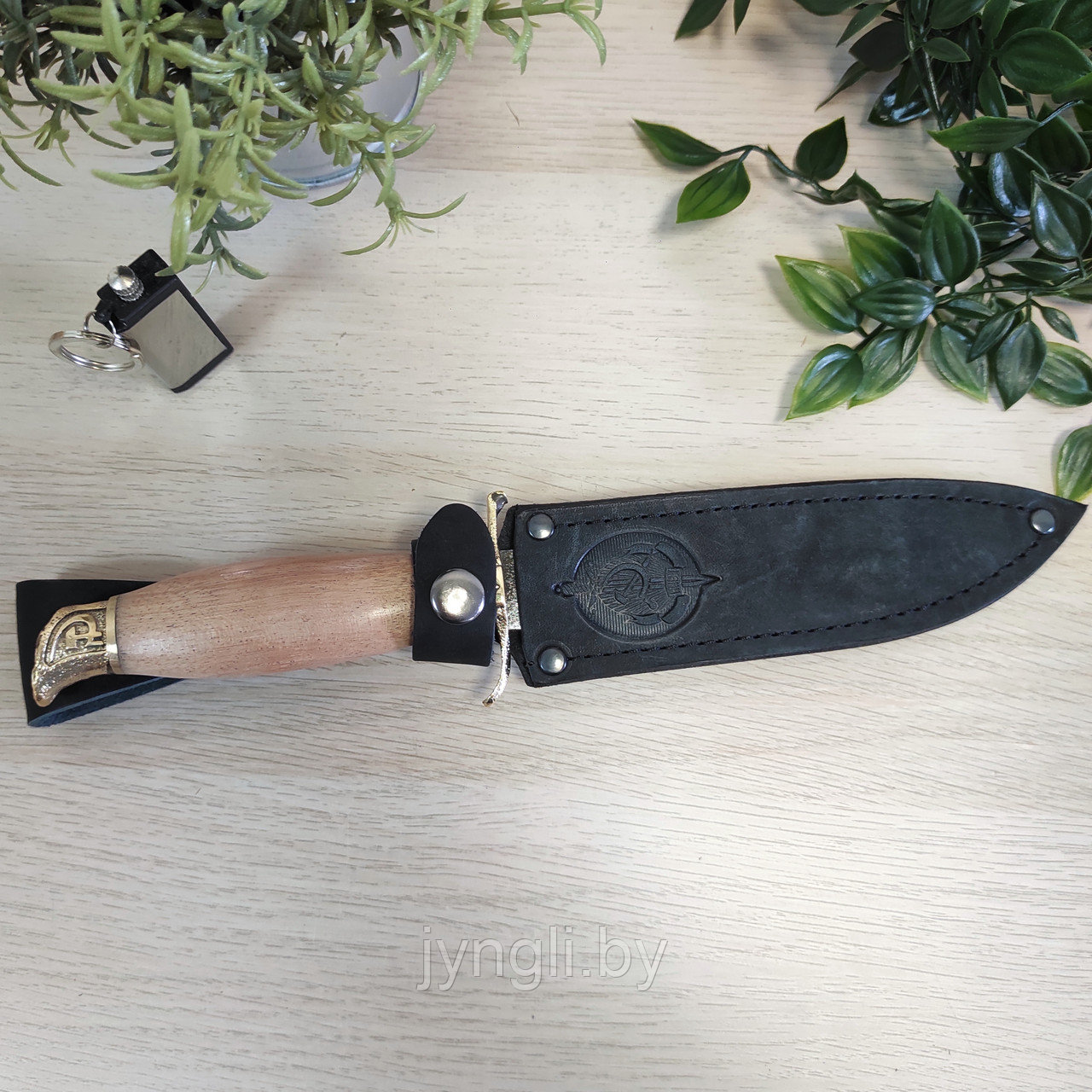 Нож Финка НКВД Х12МФ кованая (светлая рукоять) - фото 10 - id-p226860250