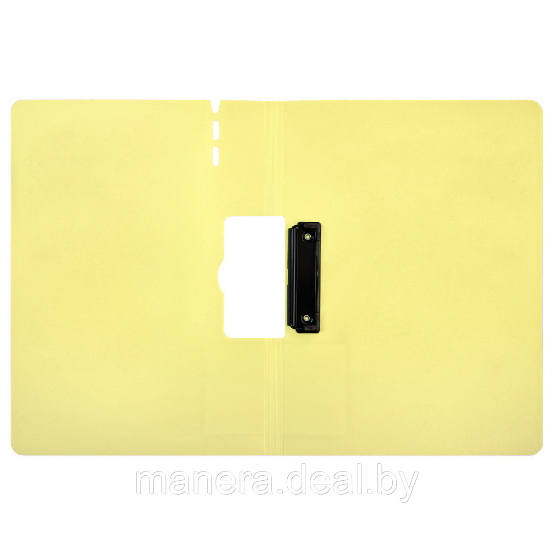Планшет с прижимом + крышка А4, горизонтальный, светло-желтый - фото 3 - id-p226861254