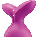 Перезаряжаемый мини-массажер Satisfyer Viva La Vulva 3 малиновый, фото 7