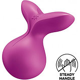 Перезаряжаемый мини-массажер Satisfyer Viva La Vulva 3 малиновый, фото 2