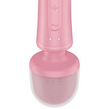 Двусторонний вибратор с клиторальным стимулятором Wand + Rabbit Satisfyer Triple Lover Pink, фото 8