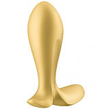 Анальная смарт-втулка с вибрацией и стимулятором промежности Satisfyer Intensity Plug Yellow, фото 4