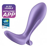 Анальная смарт-втулка с вибрацией и стимулятором промежности Satisfyer Intensity Plug Violet, фото 2