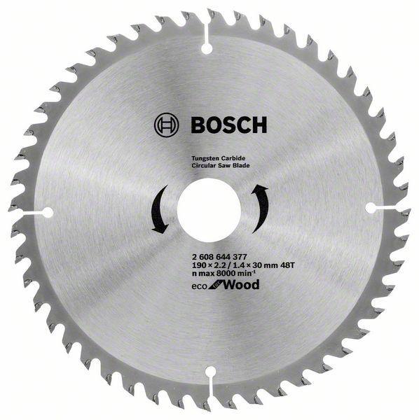 Bosch Диск пильный 190х30х2.5х48 Optiline Eco WO (2 608 644 377) BOSCH - фото 1 - id-p226862351