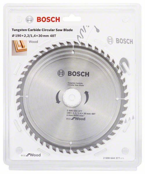 Bosch Диск пильный 190х30х2.5х48 Optiline Eco WO (2 608 644 377) BOSCH - фото 2 - id-p226862351