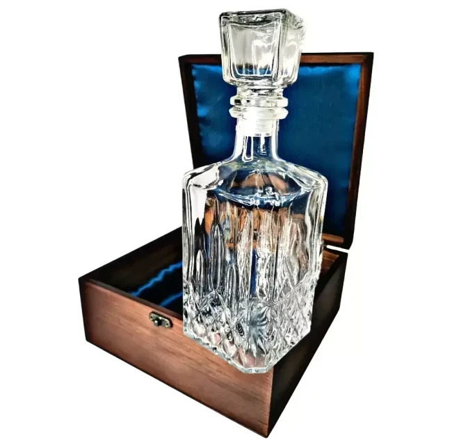 Подарочный набор 1 бокал, штоф с камнями AmiroTrend ABW-341 transparent blue - фото 6 - id-p188863862