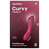 Вакуумный вибростимулятор для клитора и точки G Satisfyer Curvy Trinity 3 красный, фото 10
