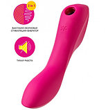 Вакуумный вибростимулятор для клитора и точки G Satisfyer Curvy Trinity 3 красный, фото 2