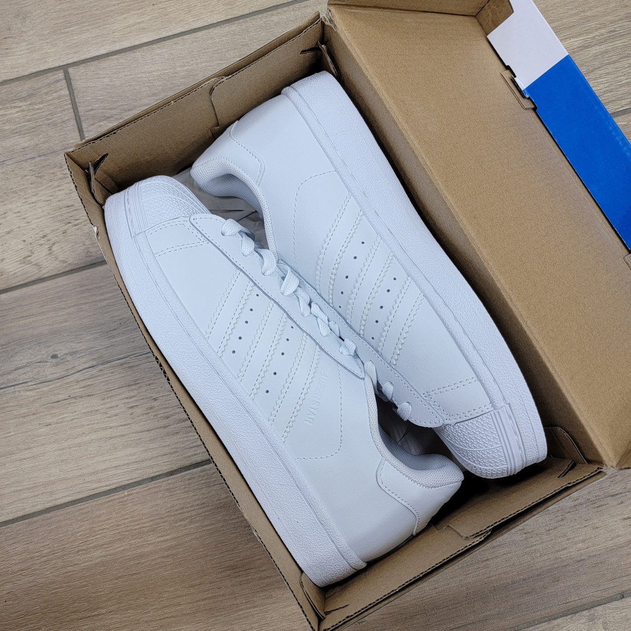 Кроссовки Adidas Superstar White - фото 6 - id-p21811396