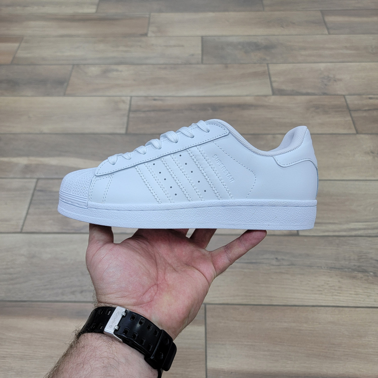 Кроссовки Adidas Superstar White 44 - фото 1 - id-p208258551