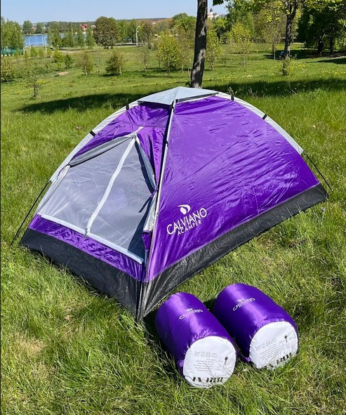 Палатка туристическая Сalviano ACAMPER Domepack 2 (фиолетовая) - фото 9 - id-p226328076