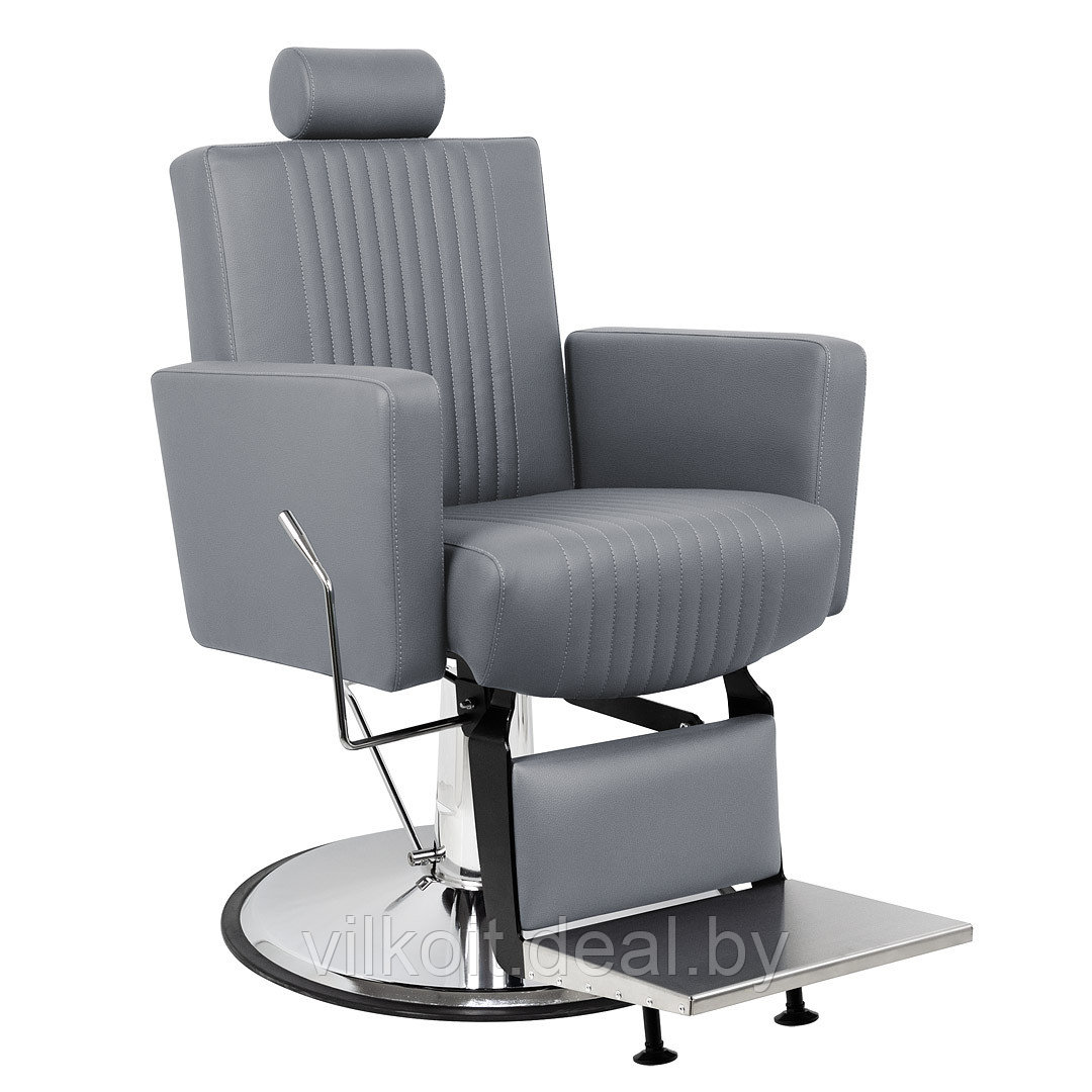 Кресло для барбершопа Толедо Инокс, серое. На заказ - фото 1 - id-p226862898