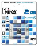 Карта памяти Mirex microSD (Class 4) 2GB (13612-MCROSD02)