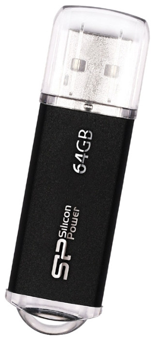 USB Flash Silicon-Power Ultima II I-Series Black 64 Гб (SP064GBUF2M01V1K) - фото 1 - id-p226863016