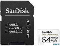 Карта памяти SanDisk High Endurance microSDXC SDSQQNR-064G-GN6IA 64GB (с адаптером)