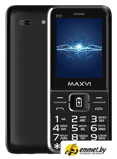 Кнопочный телефон Maxvi P21 (черный) - фото 1 - id-p226864218