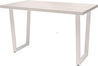 Кухонный стол Millwood Лофт Уэльс Л 120x70x75 (36 мм, дуб белый Craft/металл белый)