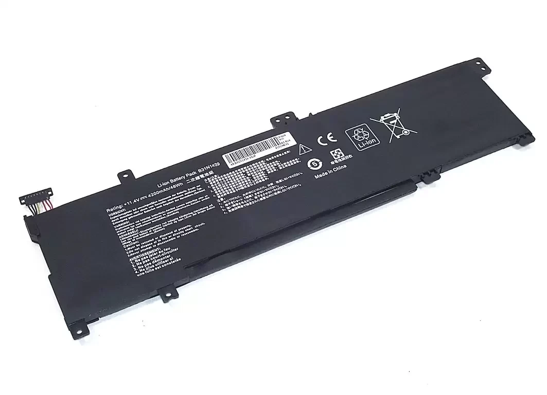 Аккумулятор (батарея) для ноутбука Asus K501 (B31N1429-3S1P), 11.4В, 48Wh, черный (OEM) - фото 1 - id-p226865466