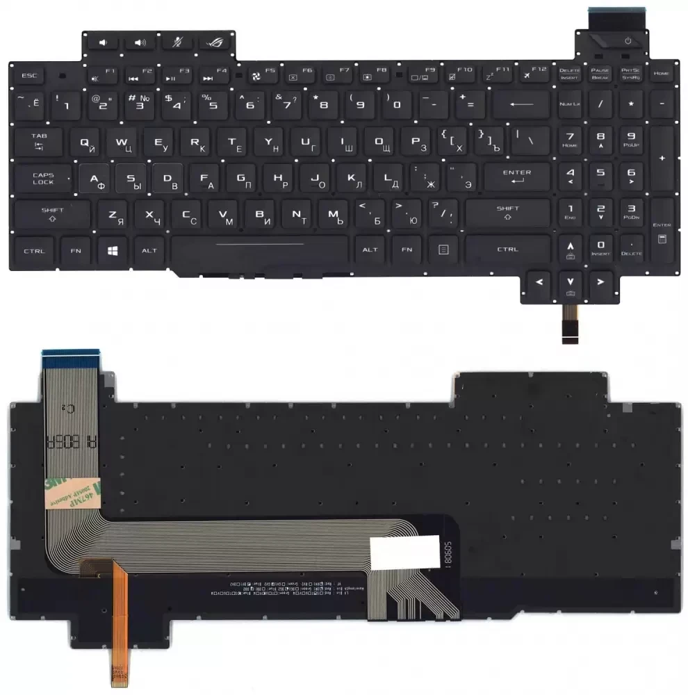 Клавиатура для ноутбука Asus ROG Strix GL503, GL503V, GL503VD, GL503VS c белой подсветкой - фото 1 - id-p226865484