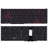 Клавиатура для ноутбука Acer Nitro 5 AN515-54, черная с красной подсветкой (стрелки в рамке)