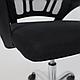 Кресло поворотное RENE, chrome, ткань/сетка, чёрный+сетка-черная, фото 7