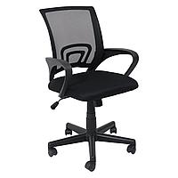 Кресло поворотное RENE, пластик, ткань/сетка, чёрный+сетка-черная