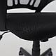 Кресло поворотное RENE, пластик, ткань/сетка, чёрный+сетка-черная, фото 7