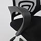Кресло поворотное RENE, пластик, ткань/сетка, чёрный+сетка-черная, фото 8