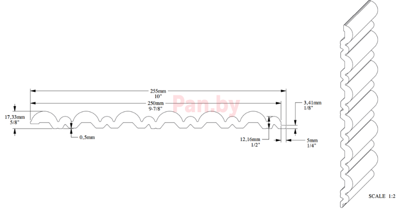 Декоративная 3д панель из дюрополимера Orac Decor WX211 Flute 2000*250*17 мм - фото 2 - id-p226867161
