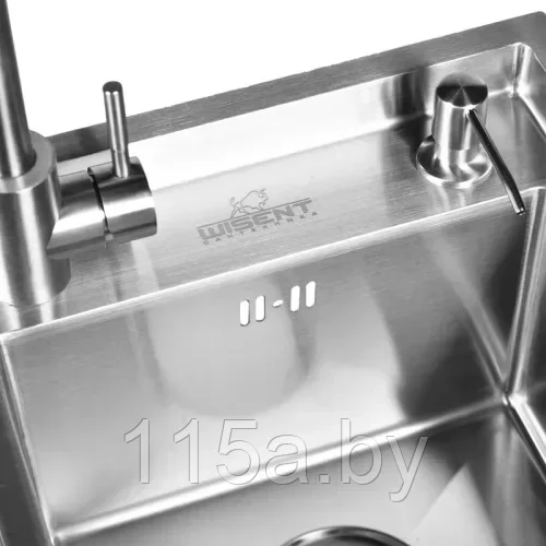 Мойка кухонная Wisent WS7843-S + WW405A с дозатором - фото 3 - id-p226877456