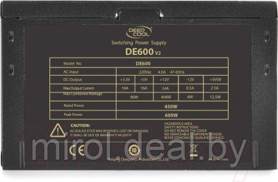 Блок питания для компьютера Deepcool DE600 V2 (DP-DE600US-PH) - фото 3 - id-p226878534