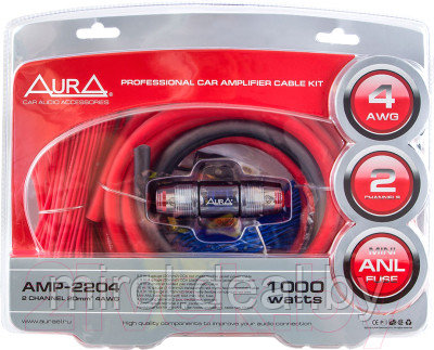 Набор для подключения автоакустики AURA AMP-2204 - фото 1 - id-p226878766