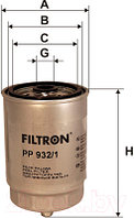 Топливный фильтр Filtron PP932/1